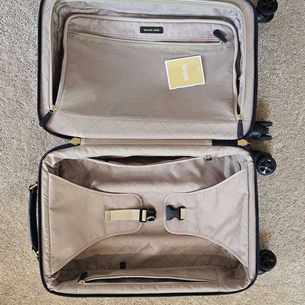Michael Kors Black Logo Rolling Suitcase with Duffle - Picture 7 of 7